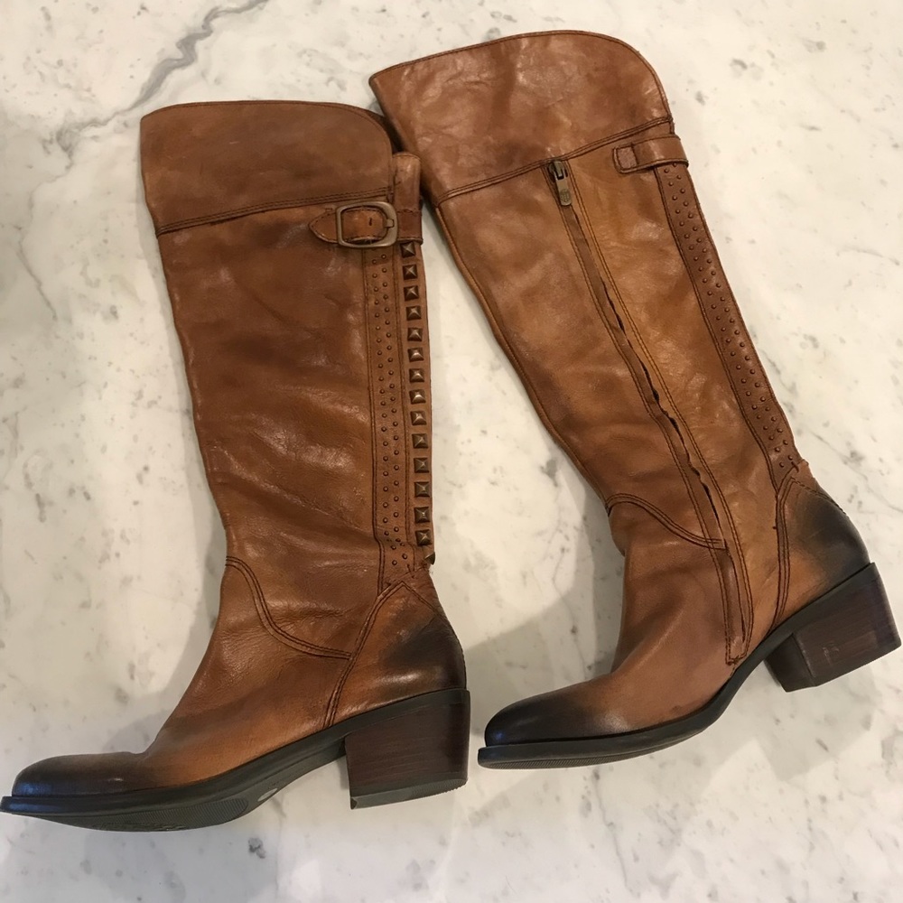 Vince Camuto Brown Leather Boots Size 8/38